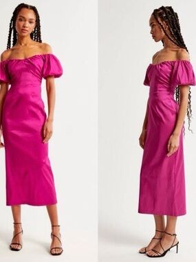 Abercrombie & Fitch | Dresses | Af Mila Stretch Midi Dress Nwot | Poshmark